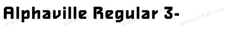 Alphaville Regular 3字体转换